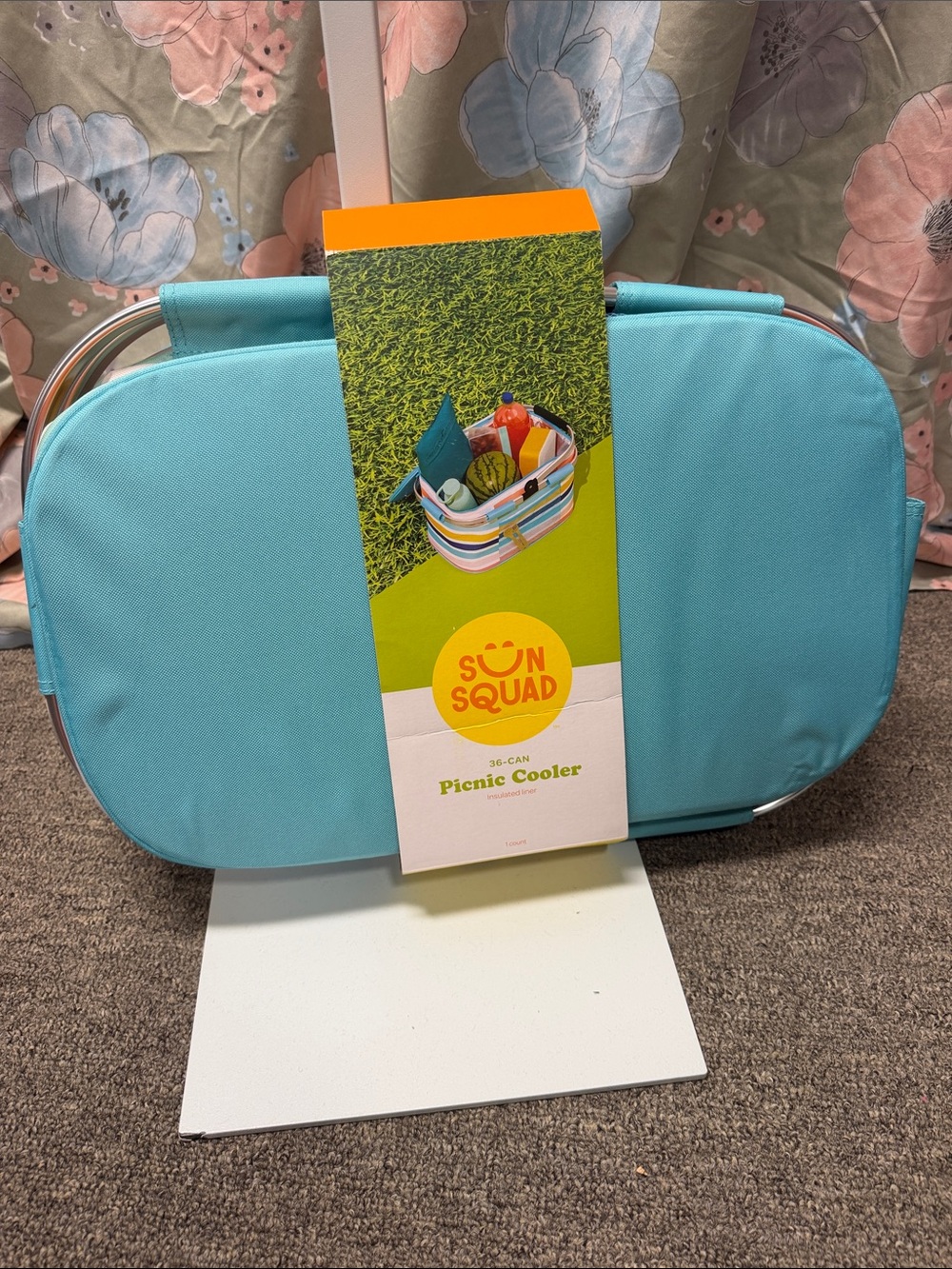 Sun Squad Aqua Picnic Cooler Tote